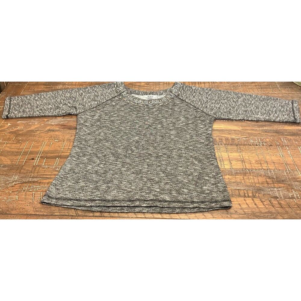 Keren Hart Womens XL Gray Pullover Sweater With Bling Collar
